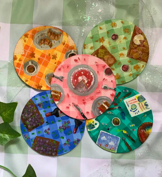 Handpainted coasters